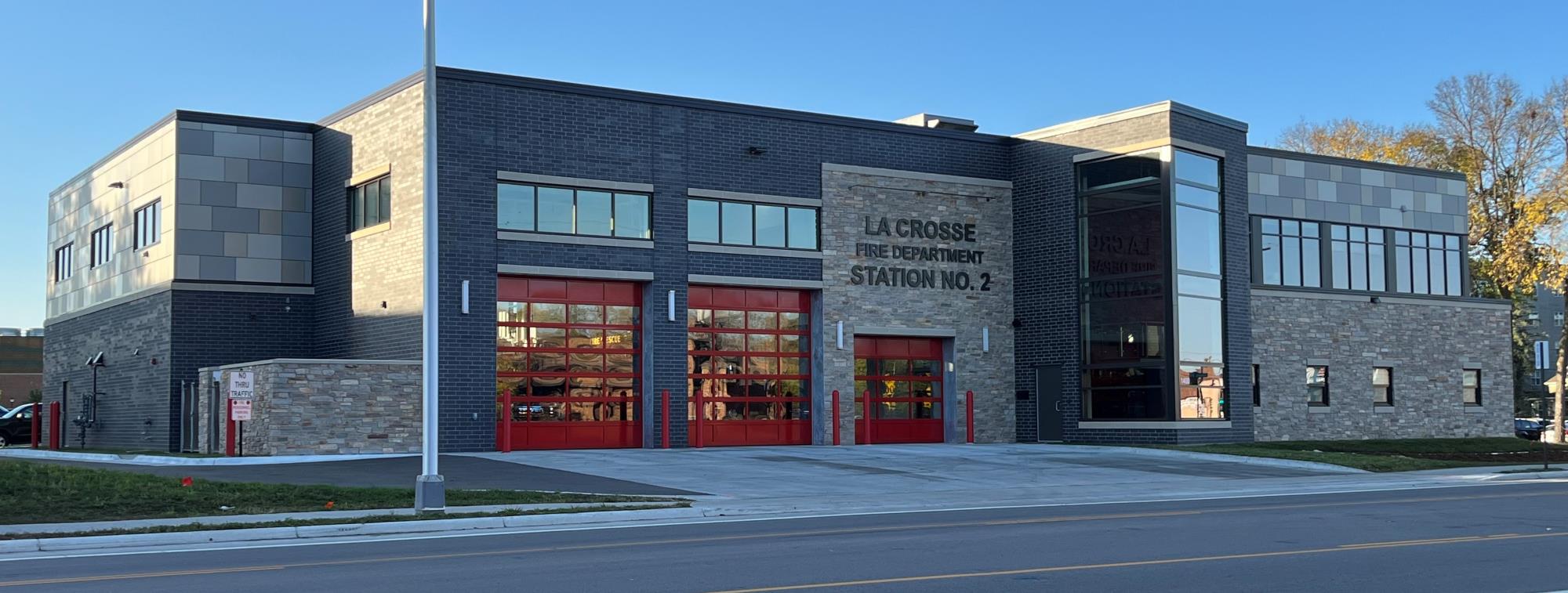 Exterior street view of Fire Station #2