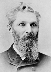 Black and white photo of a man from 1870